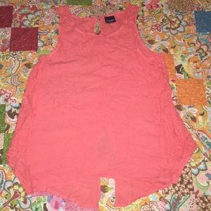Pink flowy tank